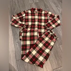 Kids Hanna Andersson Flannel Button Down PJ Set Size 12